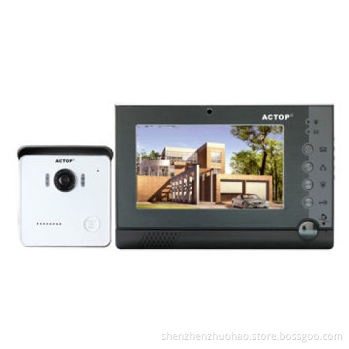 7-inch Recordable Wired Video Doorphones, Supports CCTV, 12V DC Power Supply
